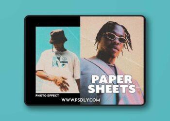 Crumpled paper photo effect