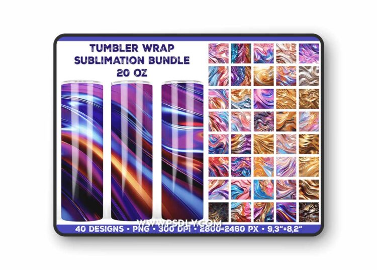 Metallics Texture Tumblers Sublimation Bundle 1 Metallics Texture Tumblers Sublimation Bundle