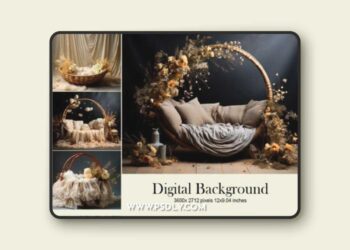 New Born Studio Baby Backdrop Overlays