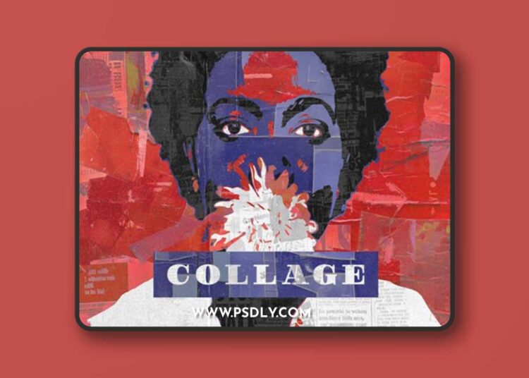 Painted Paper Collage Effect for Photoshop 1 Painted Paper Collage Effect for Photoshop