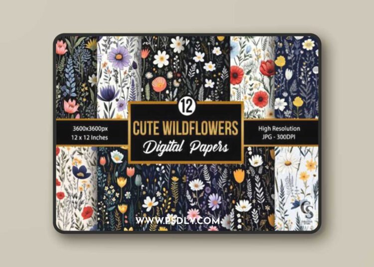 Wildflowers Seamless Patterns 1 Wildflowers Seamless Patterns