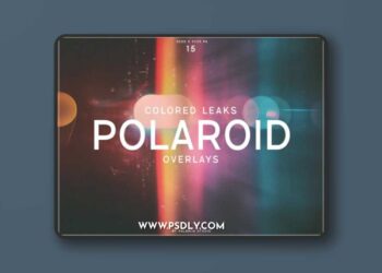 Colored Leaks Polaroid Overlays