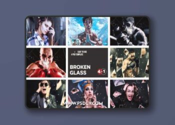 Editable Broken Glass Photo Effects