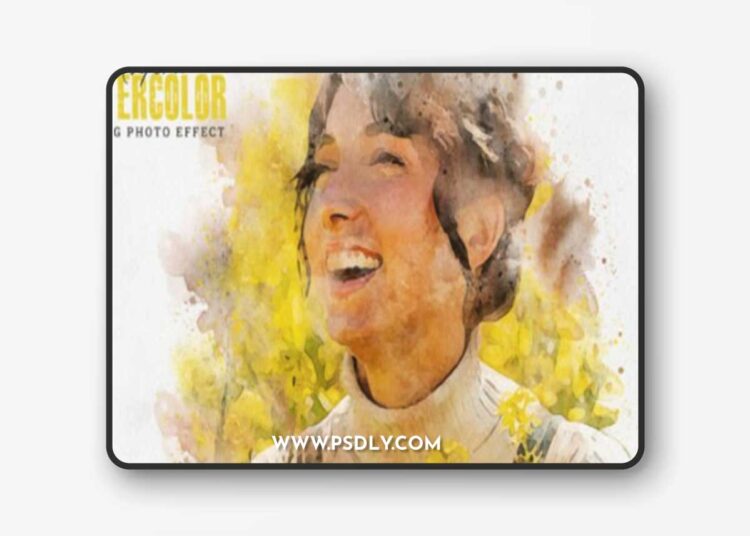 Modern Watercolor Painting Effect 1 Modern Watercolor Painting Effect