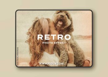 Retro Film Frame Grain Light Leak Photo Effect