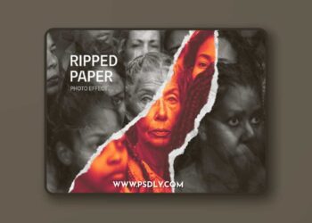 Ripped Torn Paper Photoshop Effect