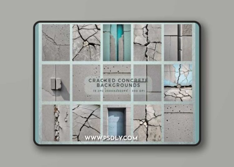 14 Cracked Concrete Textures Pack 1 14 Cracked Concrete Textures Pack