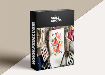 Fresh and Modern Watercolors Paint a Stunning Fruit and Floral Arrangement