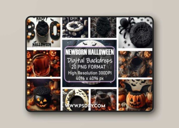 Halloween Newborn Digital Backdrops 1 Halloween Newborn Digital Backdrops