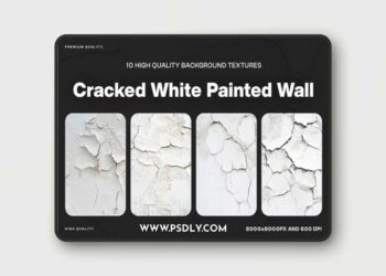 10 Cracked White Painted Wall Texture