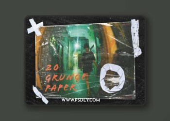 20 Grunge Paper Overlay Ripped Texture Pack