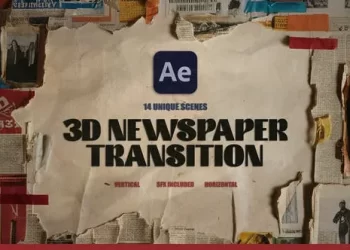 Videohive 3D Newspaper Transition 54080110