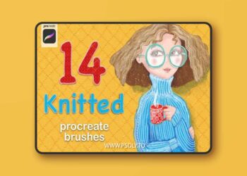 14 Knitted Patterns - Procreate Brushes