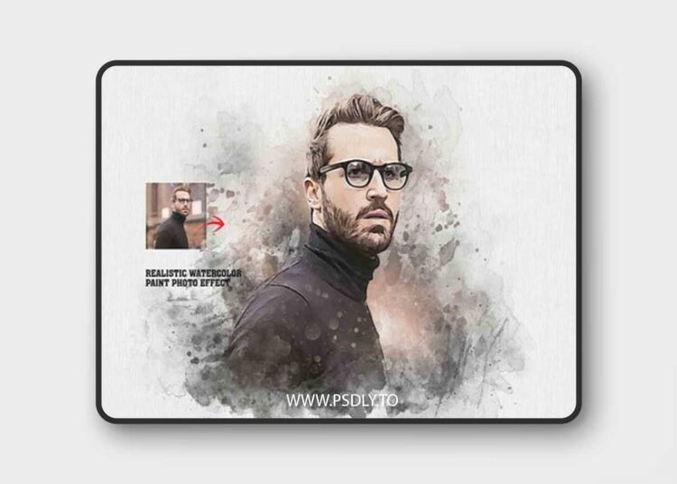 Realistic Watercolor Paint Photo Effect for Photoshop