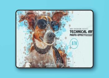 Technical Art Photoshop Action