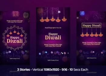 Videohive Happy Diwali Wishes Instagram Stories 54855374