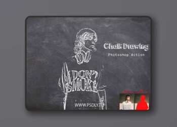 Chalk Drawing Action for Photoshop
