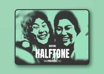 Duotone Halftone PSD Photo Effect