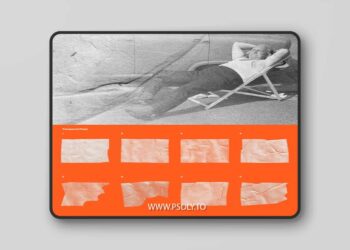 Scanned Glued Paper Overlays for Photoshop