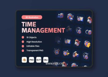 Time Management 3D Illustration 4GFWPT4