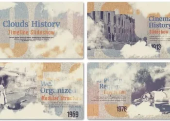 Videohive Clouds History Timeline Slideshow 55451370