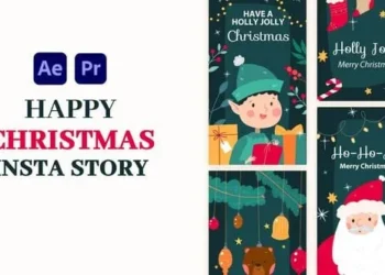 Videohive Merry Christmas With best wishes Instagram Stories 55486425