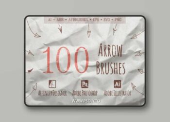 100 Stretchless Arrow Brushes