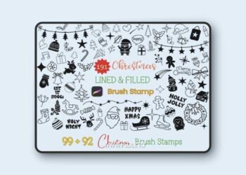 191 Christmas Procreate Brush Set