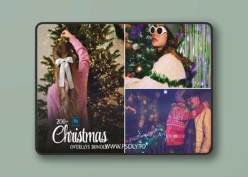 200+ Christmas Overlays Bundle for Photoshop