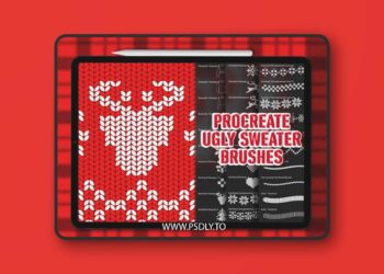 30 Knitted Sweater Brushes for Procreate