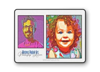 Abstract Digital Art Photoshop Action