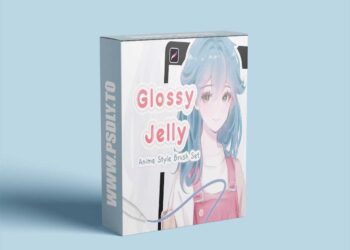 Glossy Jelly Anime Brush Set - Lineart and Color Brush Pack