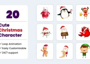 Videohive Cute Cartoon Christmas Character 55903582