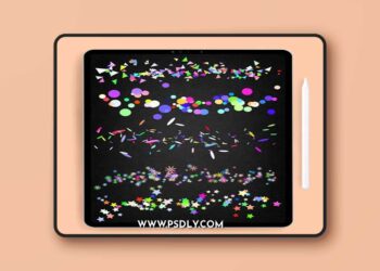 10 Colorful Confetti Brushes for Procreate