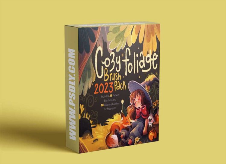 Kate Pellerin Poopikat - Cozy Foliage Brush Pack For Procreate 1 Kate Pellerin Poopikat - Cozy Foliage Brush Pack For Procreate