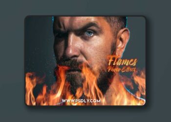 Fire and Flames Photo Effect Mockup 530168750