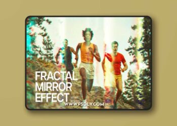 Fractal Mirror Photo Effect for Photoshop PSD