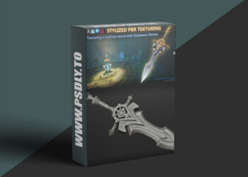 Texturing a stylized sword with Substance Painter (Stylized PBR) (Complete)