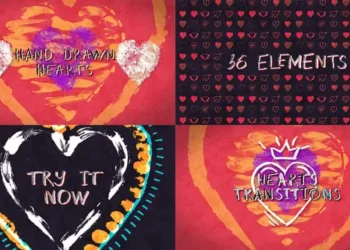 Videohive - Doodle Hand Drawn Hearts Collection - 56495514