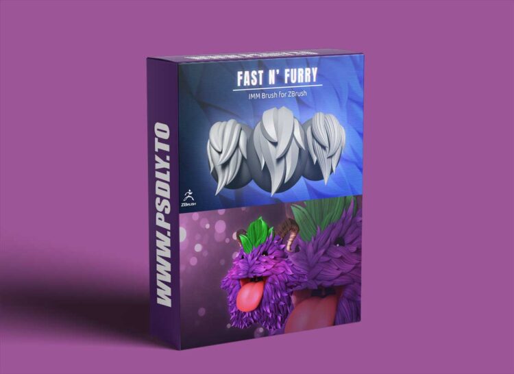 Furry IMM Brush for ZBrush 2022 1 Furry IMM Brush for ZBrush 2022