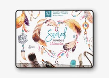 Sacred. Watercolor Tribal Bundle 587592