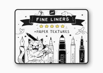 30 Fine Liner Brushes for Procreate