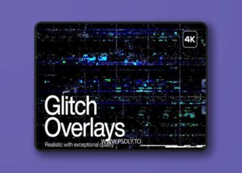 4K Glitch Overlays for Photoshop