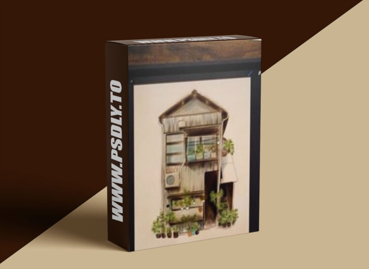 Art with Flo - Watercolor House 1 Art with Flo - Watercolor House