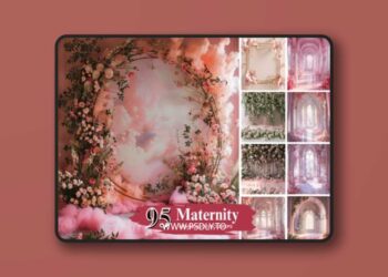 Floral Maternity Digital Backdrops