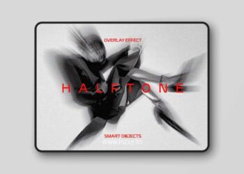 Motion Halftone Photo Effect for Photoshop