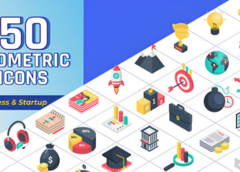 Videohive - Isometric Icons Business and Startup - 57698946