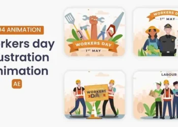 Videohive - Workers day Illustration Scene - 57728029