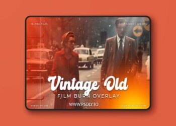 Vintage Old Film Burn Overlay