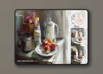 33 Watercolor Brushes Pack for Krita 4.0+